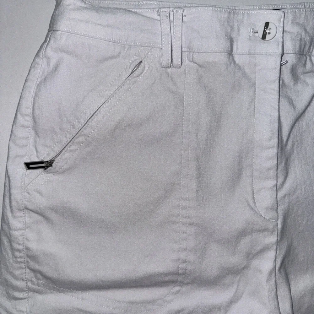 Jamie‎ Sadock Golf Shorts Womens 10 White Cargo Multi-Pocket Stretch Performance